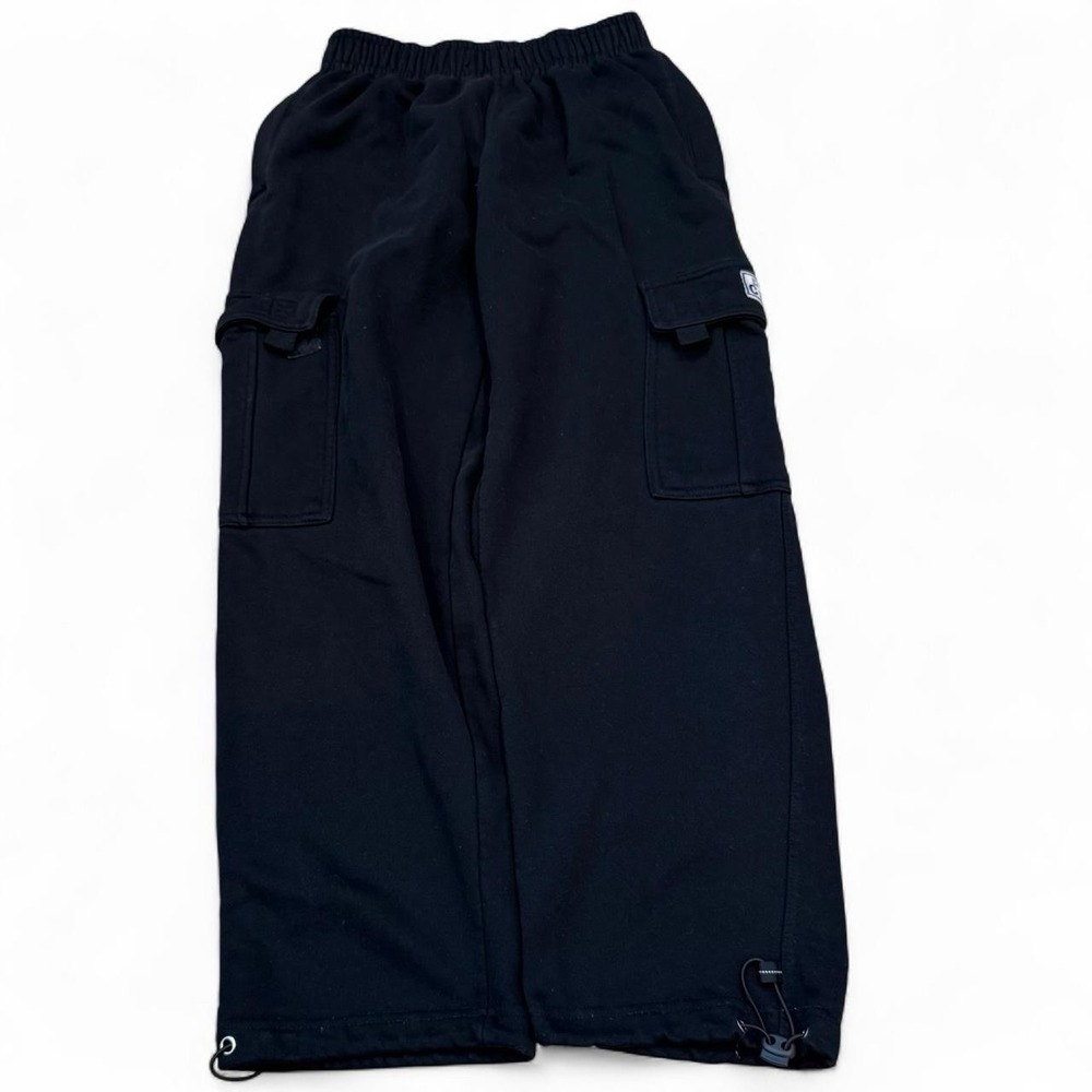 Pro Club Baggy Black Cargo Sweatpants Adult Size Medium Heavyweight Skater